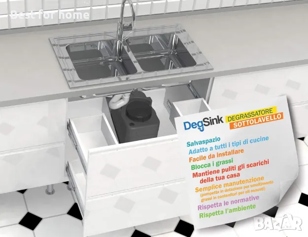 DEGSINK Обезмаслител за под мивка за кухня, снимка 4 - Други - 49584757