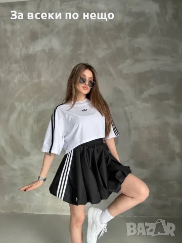 Adidas Дамски Комплект От Две Части Тениска И Къса Пола Адидас - 2 Налични Цвята Код A482, снимка 6 - Комплекти - 50090177