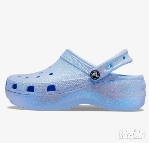 Crocs  Classic Platform Glitter Clog номер 36 .5-37    чехли ​с блясък на платформа, снимка 6 - Чехли - 50194758