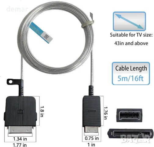 BN39-02470A 5 м един свързващ кабел, Samsung QLED 4K The Frame, снимка 5 - Части и Платки - 47330708