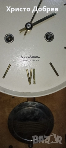 Руски ретро стенен часовник , снимка 2 - Антикварни и старинни предмети - 52265213