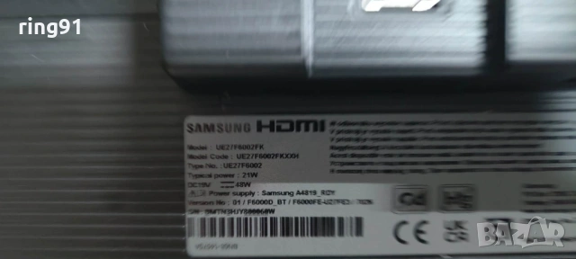 Main board - BN41-03370A (BN94-18596H) TV Samsung UE27F6002FK , снимка 4 - Части и Платки - 54200116