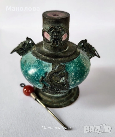 Тибетска бутилка за енфие., снимка 7 - Антикварни и старинни предмети - 52024035