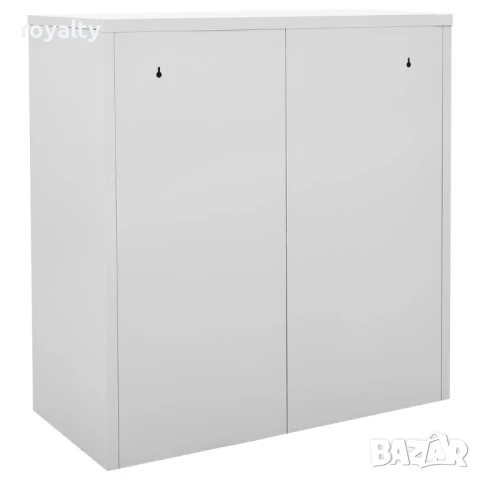 Заключващ се шкаф, светлосиво и зелено, 90x45x92,5 см, стомана, снимка 6 - Други стоки за дома - 51143017