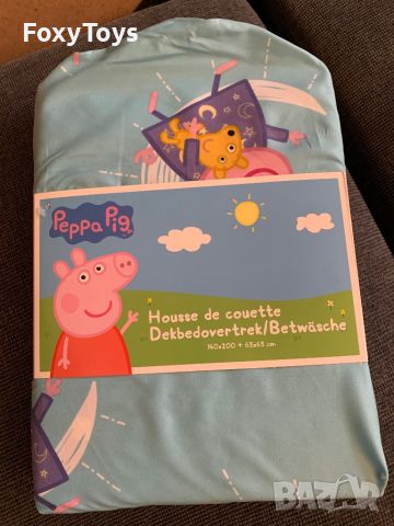 Peppa Pig детски спален комплект, 140×200 см, 63×63 см, снимка 2 - Спално бельо и завивки - 46419549