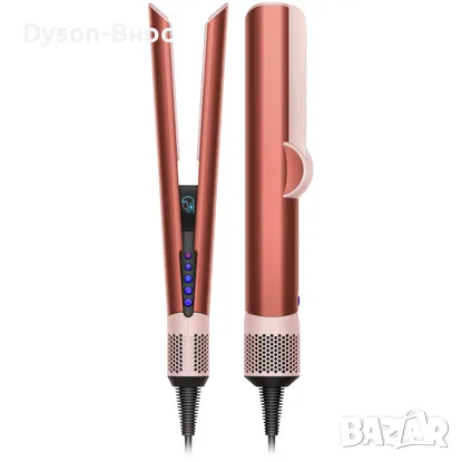 (ТОП ЦЕНА) Dyson Airstrait Strawberry/Bronze HT01 преса-сешоар за коса, снимка 2 - Преси за коса - 49462494