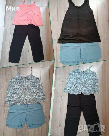 Летни дрехи за бременни - потници и панталони L-XL, снимка 1 - Дрехи за бременни - 46161237