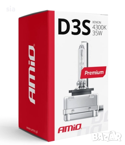 Ксенонова крушка с ксенонова жичка D3S 4300K ​​​​AMiO PREMIUM AMIO, снимка 2 - Аксесоари и консумативи - 52523035
