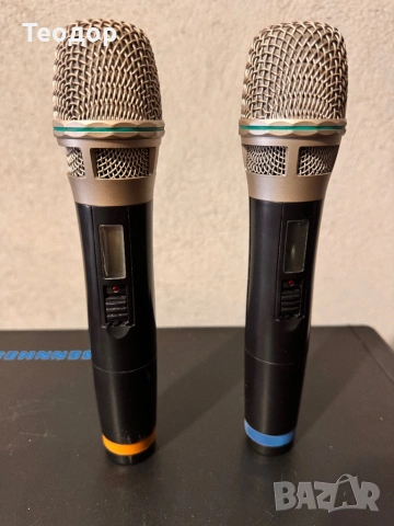 Mipro Двоен приемник с два микрофона с бодипак и хедсет Shure