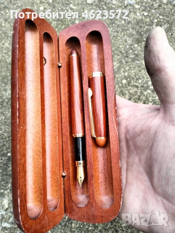 Стара позлатена писалка с иридиев връх