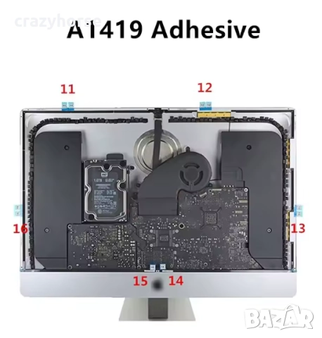 Лепенки за дисплей на iMac A1419 A1418 21.5" 27" 2012-2017, снимка 3 - Друга електроника - 51710205