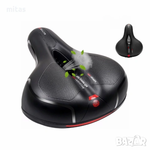 Ергономична седалка за велосипед с отвор, Омекотена, 250x210x105 мм