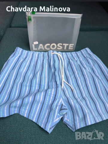 Lacoste 90-те Винтидж шорти за плуване Раирани 7 Спортно облекло Hype