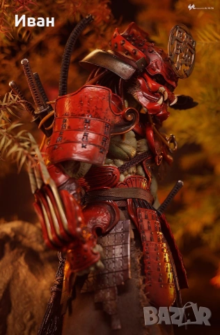 Hot Toys Deluxe - Колекционерска фигурка на Akaoni Samurai Predator Original and Deluxe version , снимка 18 - Колекции - 53812599