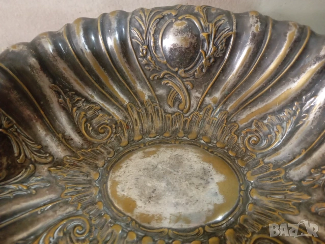 Антична италианска посребрена купа, снимка 6 - Други ценни предмети - 54274899