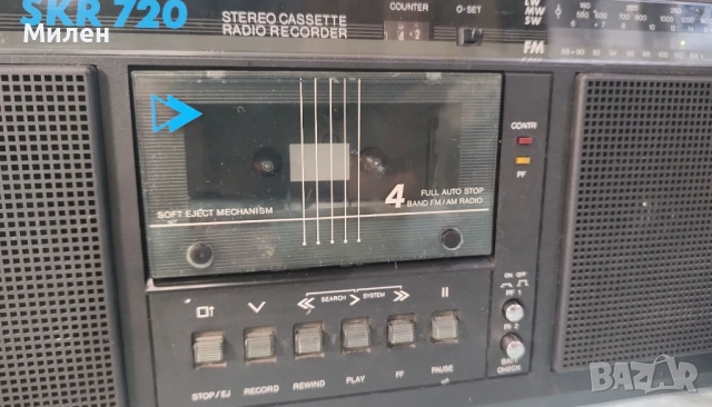 Радиокасетофон SKR 720 INCOMS Mezdra RFT radio cassette player-ретро /vintage/, снимка 12 - Радиокасетофони, транзистори - 54008671