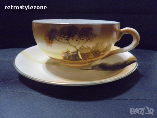 № 8551 Японски порцеланов сет – чаша с чинийка , снимка 5 - Други ценни предмети - 54020106