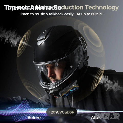 GEARELEC GX12 Motorcycle Bluetooth Headset – интерком система за каска, снимка 2 - Аксесоари и консумативи - 53835580