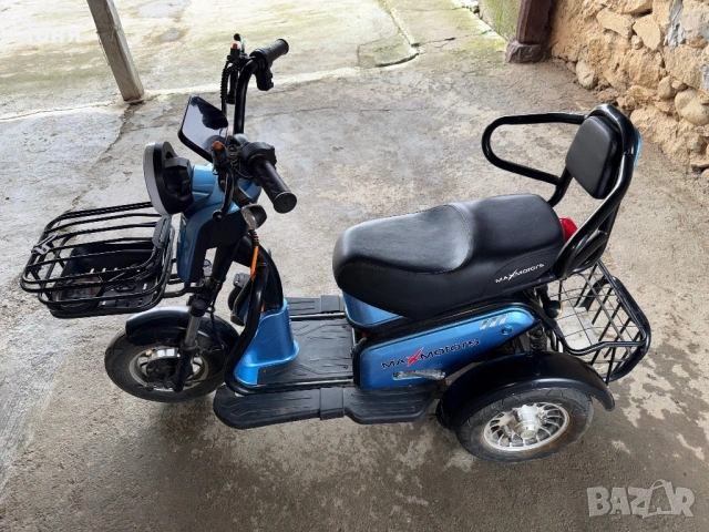 Двуместна електрическа триколка Maxx motors Pudingg, снимка 3 - Велосипеди - 53765685