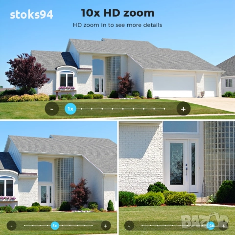 Промоция:15MP WiFi безжична камера, 4K Ultra HD, 3 обектива, 10X реално цифрово увеличение, AI, снимка 2 - Камери - 51983469