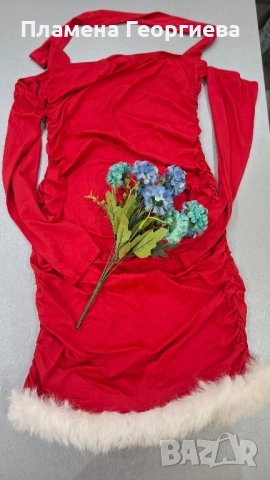 Дамска коледна рокля, снимка 3 - Рокли - 52427518