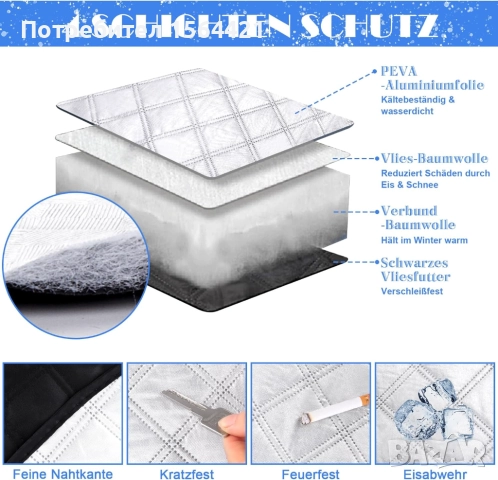 протектор, магнитно покривало за предно стъкло на автомобил, Германия, снимка 2 - Аксесоари и консумативи - 52802706