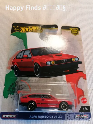 💕🧸 Hot Wheels Alfa Romeo GTV6 3.0 World Tour Set, снимка 1 - Колекции - 47232376