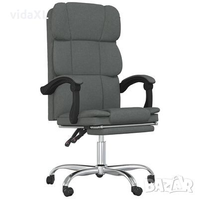 vidaXL Наклоняем офис стол, тъмносив, текстил（SKU:349628, снимка 1 - Столове - 45360141