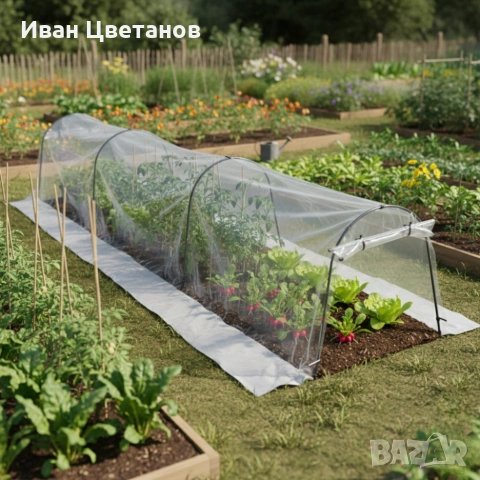 Мини оранжерия - сгъваема, практична и идеална за всеки градинар - 1.8 х 10м
