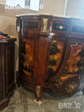 Елегантен бароков комод, снимка 9 - Шкафове - 53992395