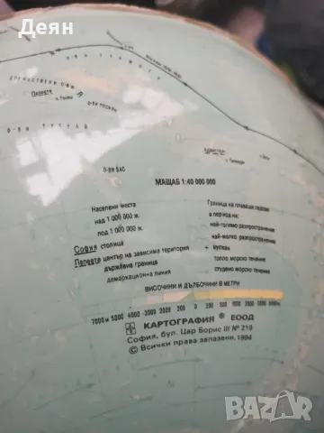 Ретро глобус 1994г.,много запазен, снимка 6 - Антикварни и старинни предмети - 49697639