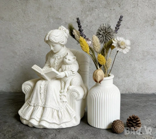 Молд жена с котка, снимка 6 - Форми - 53857338