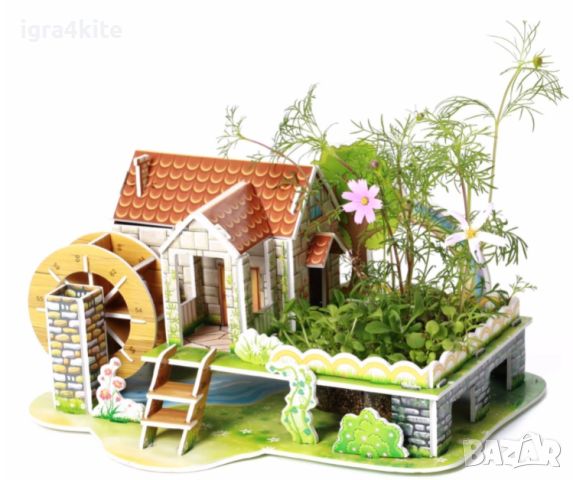3D макет голям размер с растяща жива градина / My Zilipoo - Windmill Farm 3Д макети, снимка 9 - Декорация за дома - 45467433