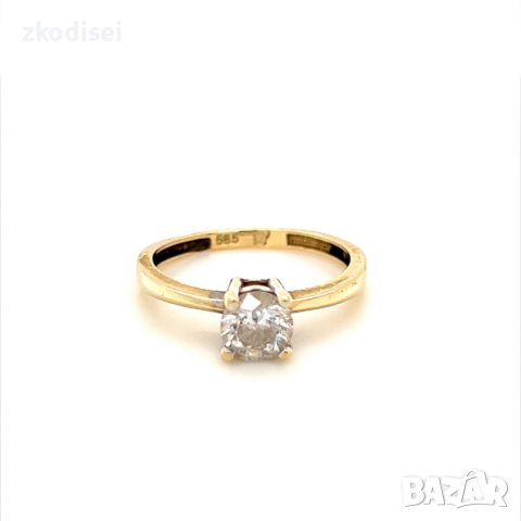 Златен дамски пръстен 2,32гр. размер:54 14кр. проба:585 модел:23573-1