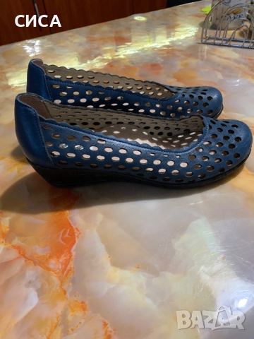 Обувки ,естествена кожа,тъмно сини, снимка 4 - Дамски елегантни обувки - 45011169