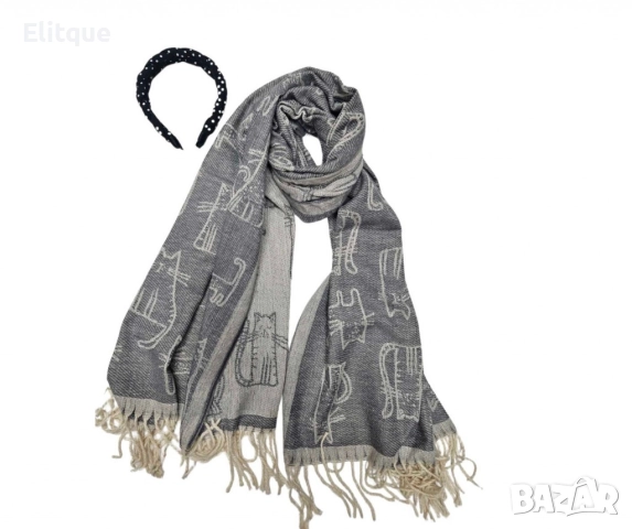 Стилен дамски шал на котета, сезон пролет и есен