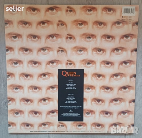 Queen ‎– The Miracle Издание 1989г Състояние на винила:едната страна е NEAR MINT,другата е VG++ Съст, снимка 2 - Грамофонни плочи - 53975463