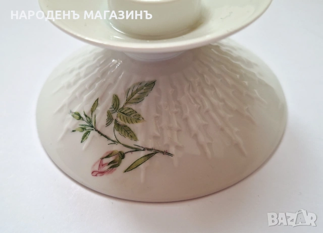 HUTSCHENREUTHER - Немски порцелан Двойка порцеланови свещници свещ , снимка 6 - Други ценни предмети - 53890489
