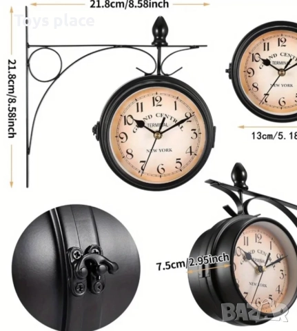 Нов ретро стенен часовник винтидж часовник за стена, снимка 4 - Стенни часовници - 51060942