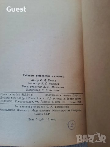 Таблицы возведеня в степень Таблици за степенуване, снимка 7 - Учебници, учебни тетрадки - 48556413