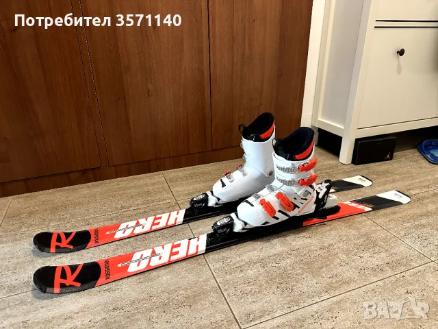 детски ски ROSSIGNOL HERO 130 + обувки 24,5 (38), снимка 4 - Зимни спортове - 48560546