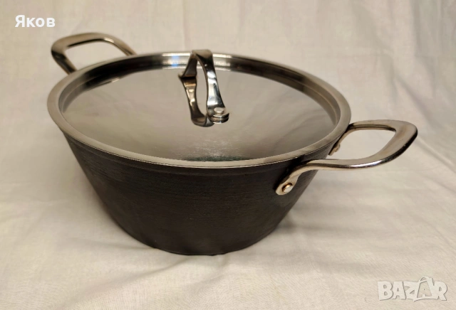 Чугунена тиган John Lewis 27 см x 15 см, снимка 2 - Съдове за готвене - 53691552