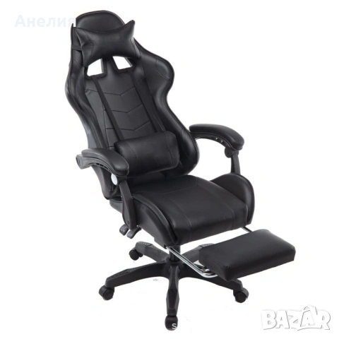 Въртящ се кожен стол за офис и компютърни игри, снимка 5 - Столове - 53164861