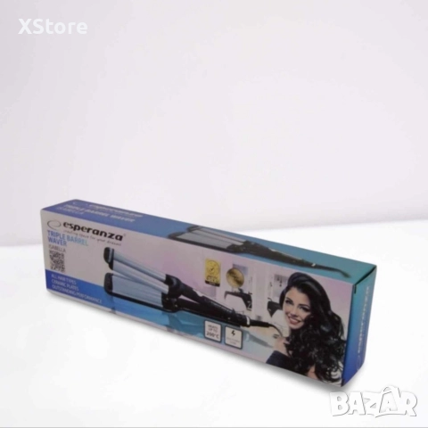 Ретро преса за коса Esperanza Isabella EBL013, 55W, Керамично покритие, 200 C, Черен/сив, снимка 3 - Преси за коса - 52593155