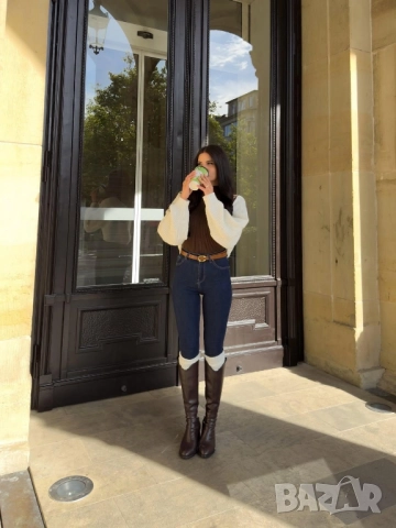 колан от естествена кожа в кутия coach 