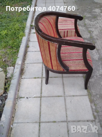 Старо кресло стол и тъботетка, снимка 4 - Антикварни и старинни предмети - 53847581