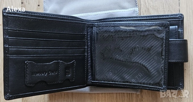 Мъжки кожен портфейл АРТ ART черен НОВ, снимка 3 - Портфейли, портмонета - 53735359