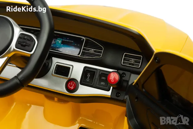Луксозен детски акумулаторен джип MERCEDES W166 – Жълт, с дистанционно и LED светлини, снимка 17 - Детски велосипеди, триколки и коли - 50099674
