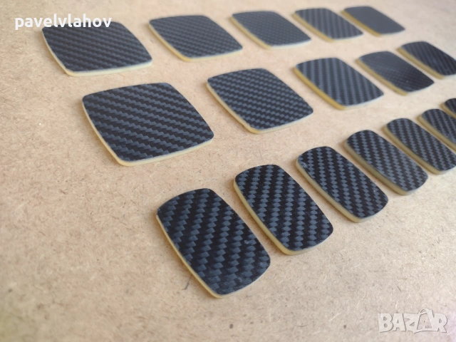 Пластмасови плочки с карбоново покритие - въглеродни влакна, 18 броя, снимка 5 - Други - 53983764