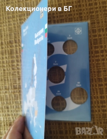 СПЕЦИАЛНА ОПАКОВКА /ХОЛДЕР/ "LEUCHTTURM" ЗА БЪЛГАРСКИ ЕВРОМОНЕТИ, снимка 2 - Нумизматика и бонистика - 53664930